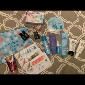 Various unopened self care/beauty products ( many from fab fit fun boxes)